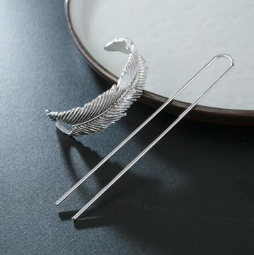 BOHO Hair Clip Geometric Feather Bun Cuff Leaf Star X Shape Hair Sticks Cute Cat Hairpin Headwear Hair Accessories Trendy Gift daiiibabyyy